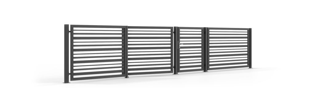 Double sash gate set como