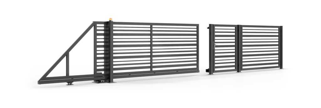 Sliding gate set como