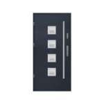 Wood-effect steel front door – timber-style, strong, and elegant.