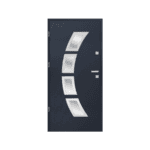Black matt steel door – stylish, secure, and minimal.