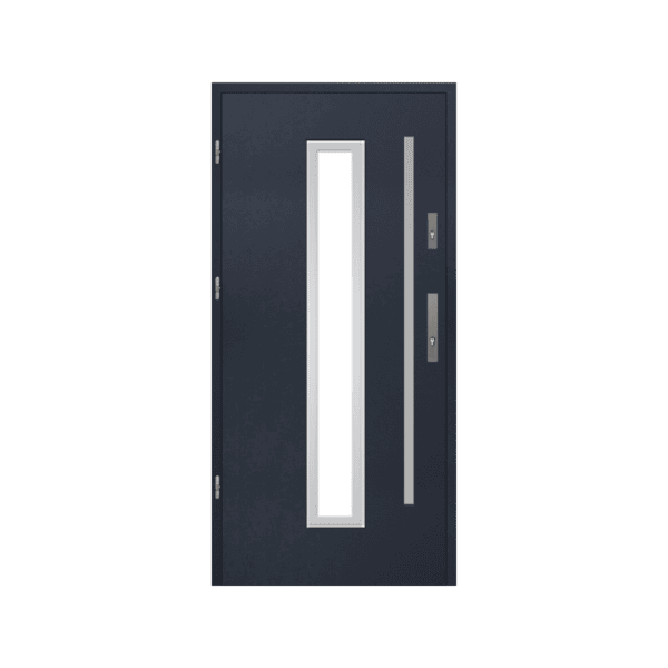 Steel door with modern handle – secure, elegant, and contemporary.