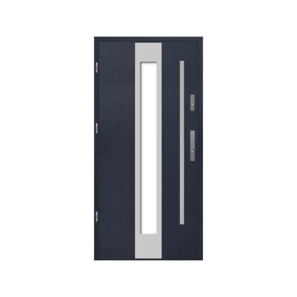 Contemporary glass steel door – sleek, secure, and light-enhancing.