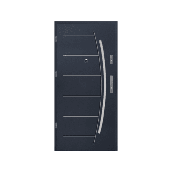 Modern black steel front door – stylish, strong, and secure.
