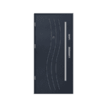 Metal front door – strong, sleek, and reliable.