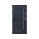 Steel door with modern lock – secure, contemporary, and reliable.