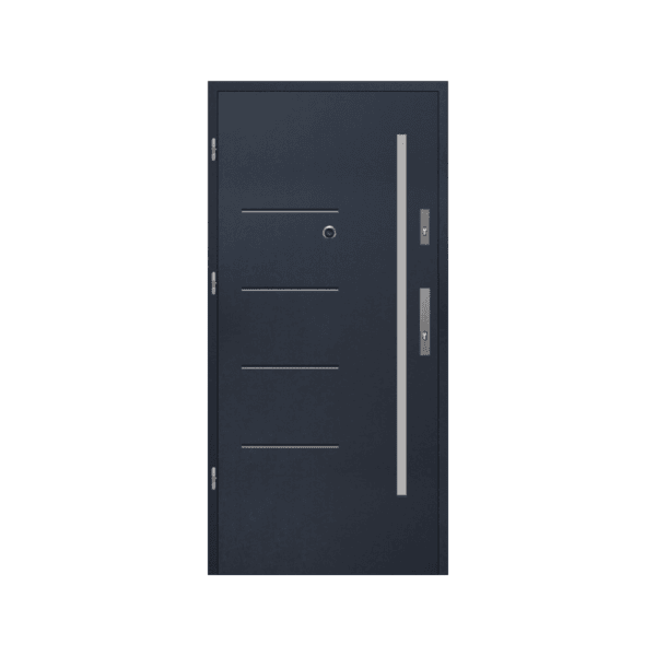 Low-profile steel entry door – minimal, strong, and secure.
