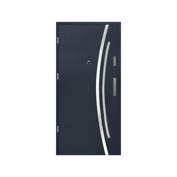 Front door with steel finish – sleek, strong, and stylish. SHOP ONLINE today.