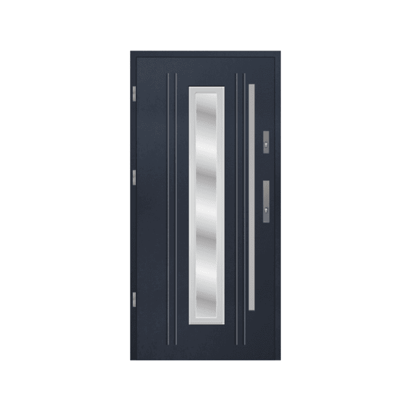 Contemporary steel entry door – sleek, durable, and secure. SHOP ONLINE now.