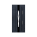 steel front door Wood-Anthracite