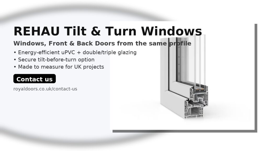 REHAU tilt and turn windows – exterior uPVC profile with triple glazing