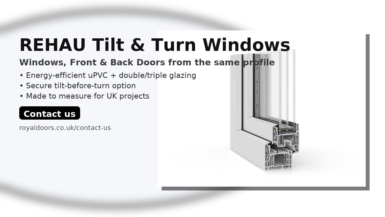 REHAU tilt and turn windows – exterior uPVC profile with triple glazing